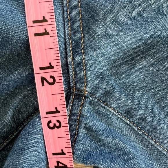 Chicos Lightweight Denim Wide Leg Culotte Crop Capri Jeans Size 2 US Large/12 - Picture 10 of 14